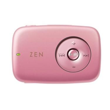 Imagem de Creative Leitor de MP3 Zen Stone de 2 GB com alto-falante e clipe integrados (rosa)