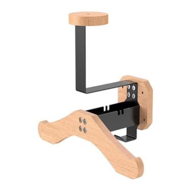 Imagem de YWJLQH Suporte de parede para capacete, suporte de parede de madeira, organizador de exibição de capacetes multiuso para ciclismo, Cor de Madeira