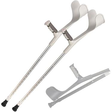 Imagem de 1 Par De Bengala Dobrável, Muleta De Antebraço De Alumínio, Bengalas De Altura Ajustável Para Homens E Mulheres Com Altura 140-185cm, Silver