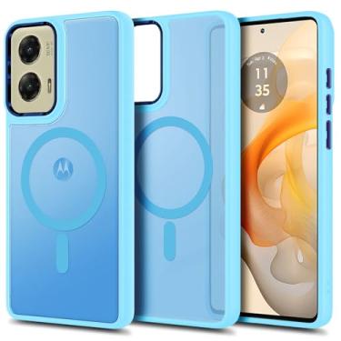 Imagem de YZB Capa projetada para Motorola Moto G Stylus 5G 2024, magnética compatível com MagSafe, traseira translúcida fosca resistente a arranhões, [proteção de nível militar] capa fina à prova de choque