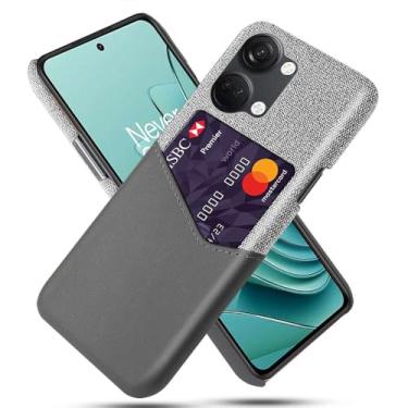 Imagem de Capa para Oneplus Nord 3,Tela e tampa de couro PU,Antideslizante,360°cobertura completa à prova de choque com 1 slot de cartão atrás,Prevenção de queda-Gray