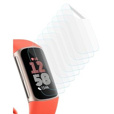 Imagem de Sinoacc Pacote com 8 protetores de tela compatíveis com Fitbit Charge 6 / Charge 5