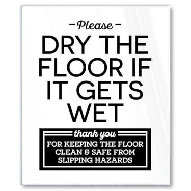 Imagem de Placa acrílica para secar o chão se ficar molhado, placa de piso molhado compatível com Airbnb Essentials para anfitriões e convidados, placas de casa de piscina, Clean House Air bnb Essentials