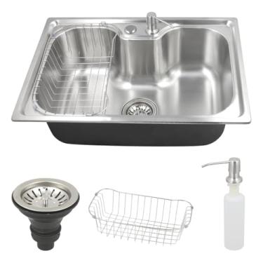 Imagem de Cuba Gourmet Cozinha Aço Inox 201 60x42cm Com Acessórios