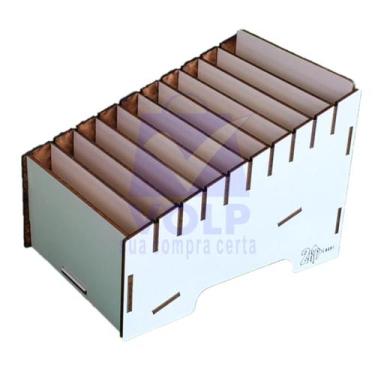 Imagem de Organizador De Mesa Para Assistência 10 Baias Sem Abas Branco Comandas