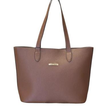 Imagem de Bolsa Ritza Universitária Couro Legítimo Grande 648 Castor