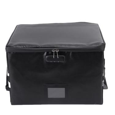 Imagem de Depisuta Caixa à prova de fogo para documentos, 15,55 x 12,2 x 10,04 pol. Organizador de arquivos à prova d'água, pasta dobrável, cofre com fechadura, para escritório e acampamento