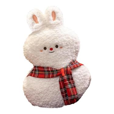 Imagem de Ioensy Almofada de Natal Brinquedos de pelúcia Recheados Decoração para casa Linda boneca Presente de Natal macio Almofadas de almofada de Natal para, Coelho