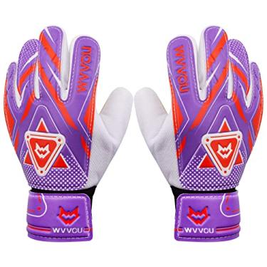Imagem de WVVOU Luvas De Goleiro Para Crianças E Jovens, Luvas De Goleiro De Futebol Com Dupla Proteção, Luvas De Futebol Antiderrapantes, Super Aderência