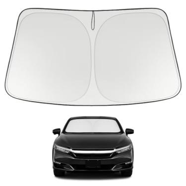 Imagem de Proadsy Protetor De Para-Brisa Dianteiro Dobrável 4 Camadas Honda Clarity 2017-2021, Proteção Solar Personalizada, Contra Raios Uv, Mantém O Carro Mais Fresco