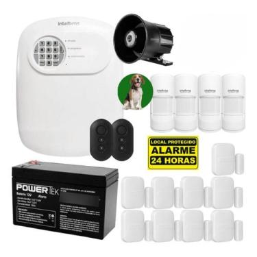 Imagem de Kit Alarme Intelbras ANM 24 NET Sem Fio Central App, Sensores Porta/Ja
