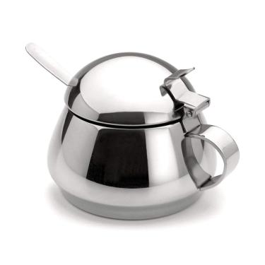 Imagem de Açucareiro Lyr 250g em Inox com Tampa e Colher Café Mesa