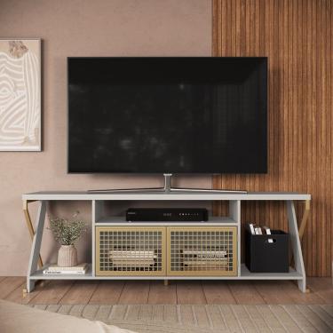 Imagem de Rack para Tv 60 Polegadas Rgb Industrial P1033 Arena / Dourado