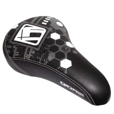 Imagem de Selim Gios Bmx Sela Bike Bicicleta Preto / Branco