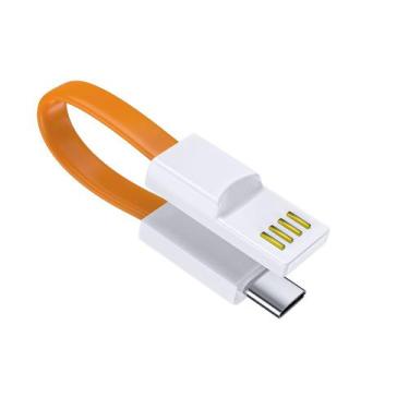 Imagem de HS-270 - Cabo Chaveiro Colorido - p/ Type-C - Hrebos, Laranja