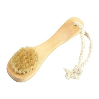 Imagem de menolana Escova de limpeza facial escova de remoção de maquiagem cerdas finas purificador rico espuma limpa pele beleza ferramenta limpeza profunda, com corda pendurada