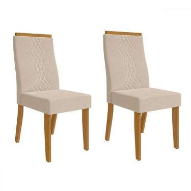 Imagem de Cadeiras Kit 2 Cadeiras Luna Natural/Bege - Art Panta