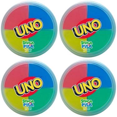 Imagem de 4x Stiica E Pula Massinha Air Clay 20g Uno - Doce Brinquedo