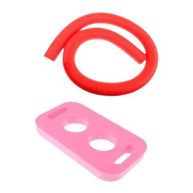 Imagem de UGPLM Bastões flutuantes para piscina Pool Noodle com conector, portáteis, versáteis, brinquedo aquático, bastões de flutuação para natação, macarrão para, Rosa Vermelho