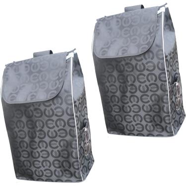 Imagem de Bolsa De Substituição Para Carrinho De Compras - Bolsa De Armazenamento à Prova D'Água De Pano Oxford 72l, Bolsa De Substituição De Compras De Supermercado De Grande Capacid, C, 2pcs