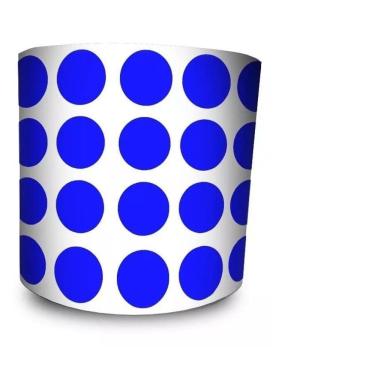 Imagem de Etiqueta Bolinha Controle Azul Escuro 6Mm Rolo C/1000