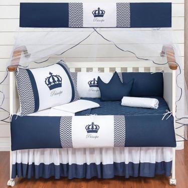 Imagem de Kit Berço Estampado 11 Peças - 100% Algodão - Pronto Uso