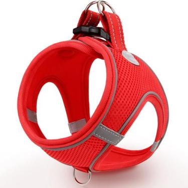 Imagem de Colete Step-in pequeno de malha respirável Joytale para cães vermelho 
