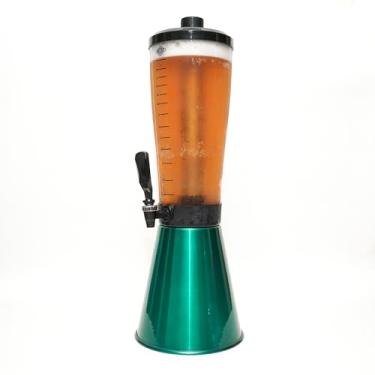 Imagem de Torre De Chopp Cervejeira 3,5 L Copo Acrílico 2 Refil Verde