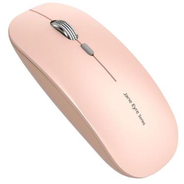 Imagem de Mouse sem fio Uciefy Q5 Slim Recarregável 2.4G Rosa Claro