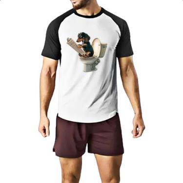 Imagem de Camiseta Raglan Cachorro Salsisha na sala de forca - Alearts, G