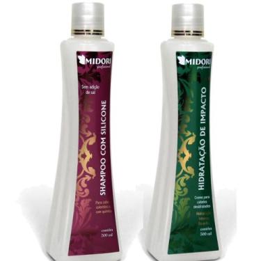 Imagem de Kit Shampoo De Silicone E Condicionador De Impacto Midori Profissional