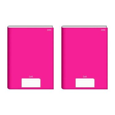 Imagem de Kit 2 Cadernos Brochurinha Rosa 14cm x 20cm 48Folhas Jandaia