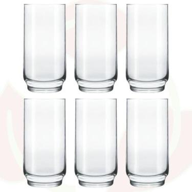 Imagem de 6 Copo de Vidro Lights 410ML Transparente Long Drink Suco - NADIR FIGU
