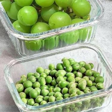 Imagem de Pote Canelado p/ Mantimentos Geladeira 370ML Armazenamento 7uni - Belo