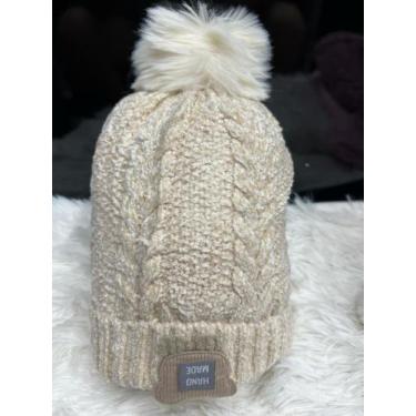 Imagem de Touca Gorro Infantil de Frio inverno Forrada Pompom menino menina(6mes