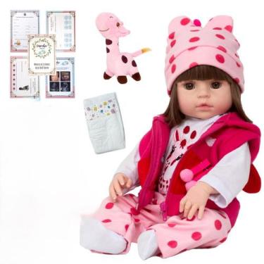 Imagem de Boneca Bebe Reborn Realista Silicone kit com acessorios Envio imediato
