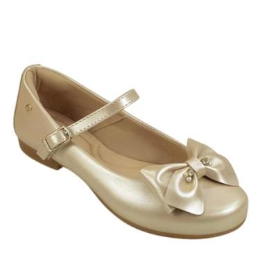Imagem de Sapatilha Infantil Pampili Angel Fivela Com Laço Strass Nude Tamanho:29