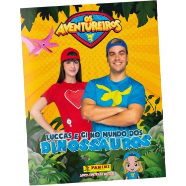Imagem de Álbum de Figurinhas Luccas Neto e Gi Dinos Brochura Panini