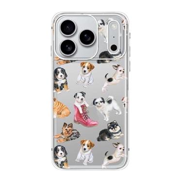 Imagem de Blingy's Capa para celular, estampa de cachorro fofo estilo animal de estimação adorável desenho animal de estimação capa protetora transparente de TPU macio transparente 6,3 polegadas (Cão no sapato