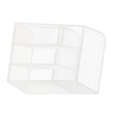 Imagem de MERIGLARE Organizador de mesa Organizador de espaço de trabalho Suporte para arquivo de mesa Bandeja de papel para correspondências Casa Papelaria Escolas, Branco