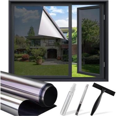 Imagem de Película de janela SUNBABY One Way Privacy Reflective UV 35,4 x 393,7 