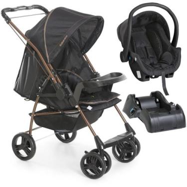 Imagem de Kit Carrinho de Bebê Milano Galzerano com Bebê Conforto Cocoon e Base,