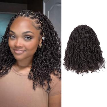 Imagem de Pelokaa Cabelo de crochê Yanky Twist – 15,8 cm, 8 pacotes (240 fios), marrom médio, pré-torcido, macio, passion, micro torção, pré-enrolado, curto, cacheado, tranças de crochê trançadas (15 cm, 4#-8P)