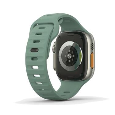 Imagem de Pulseira De Silicone Mariner Marca 123smart Compativel Com IWatch Ultra 1 E 2 Iwatch 9 8 7 6 5 4 3 2 1 44mm 45mm Ultra 49mm Serie 10 46mm (Verde Mar)