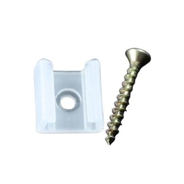 Imagem de Kit 6 Presilha Fixação Led Cob Chata 11mm Parafuso P/Madeira