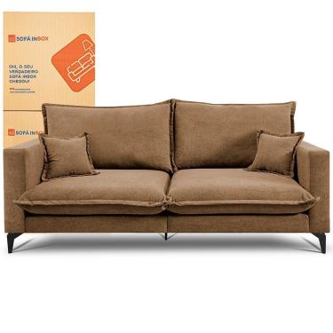 Imagem de Sofá 2 Lugares Modular Boma. 1,70m Boucle Sofá Inbox Caramelo.