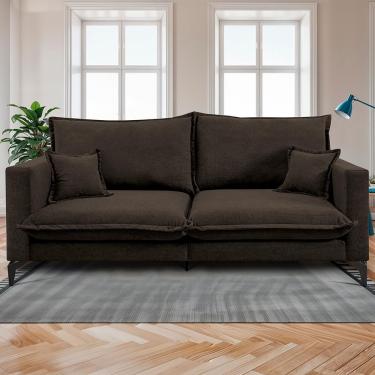 Imagem de Sofá 2 Lugares Modular Boma. 1,70m Boucle Sofá Inbox Marrom