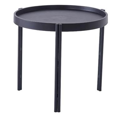 Imagem de Mesa Apoio Redonda Enjoy Rivatti 50cm Pp Preto-aço Preto