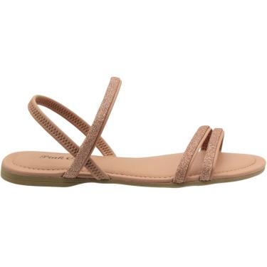 Imagem de Sandália Rasteira Infantil Pink Cats Tiras Brilhantes Menina