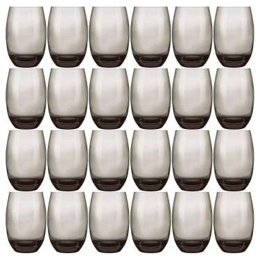 Imagem de Jogo de Copos Nadir Long Drink Aruba 465ml Fumê Com 24 peças